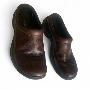 Merrell Encore Gust Clog Slip-On Loafers size 7.5 espresso brown casual shoes